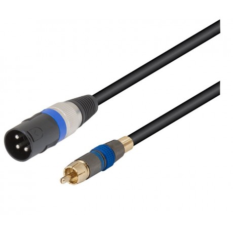 Conexión Profesional XLR-canon macho a RCA macho 2.00m de Nimo - WIR375