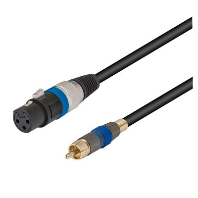 Conexión Profesional XLR-canon hembra a RCA macho 2.00m de Nimo - WIR376