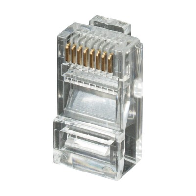 Conector modular RJ45 para datos UTP Cat.5e, (Bolsa 100 unidades) - CON043