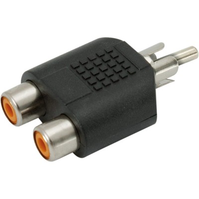 Adaptador RCA macho a 2 hembras RCA (Bolsa de 10 unidades) - CON324