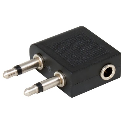 Adaptador Jack mono 3,5mm x2 a hembra estéreo de 3,5mm (Bolsa de 10 unidades) - CON405