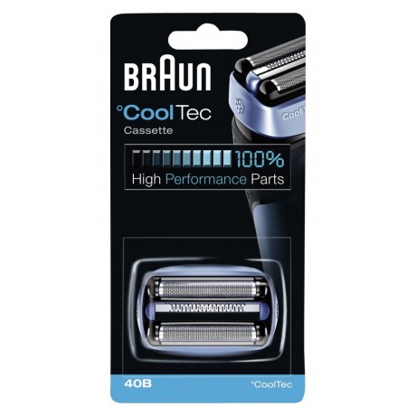 Pack de lámina y portacuchillas de recambio para las afeitadoras Braun CoolTec 40B - BR-CP40B