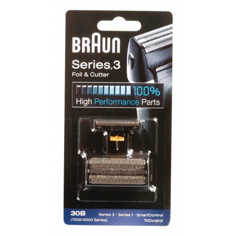 Pack de lámina y portacuchillas de recambio para las afeitadoras Braun series 3 y series 1 30B - BR-KP491