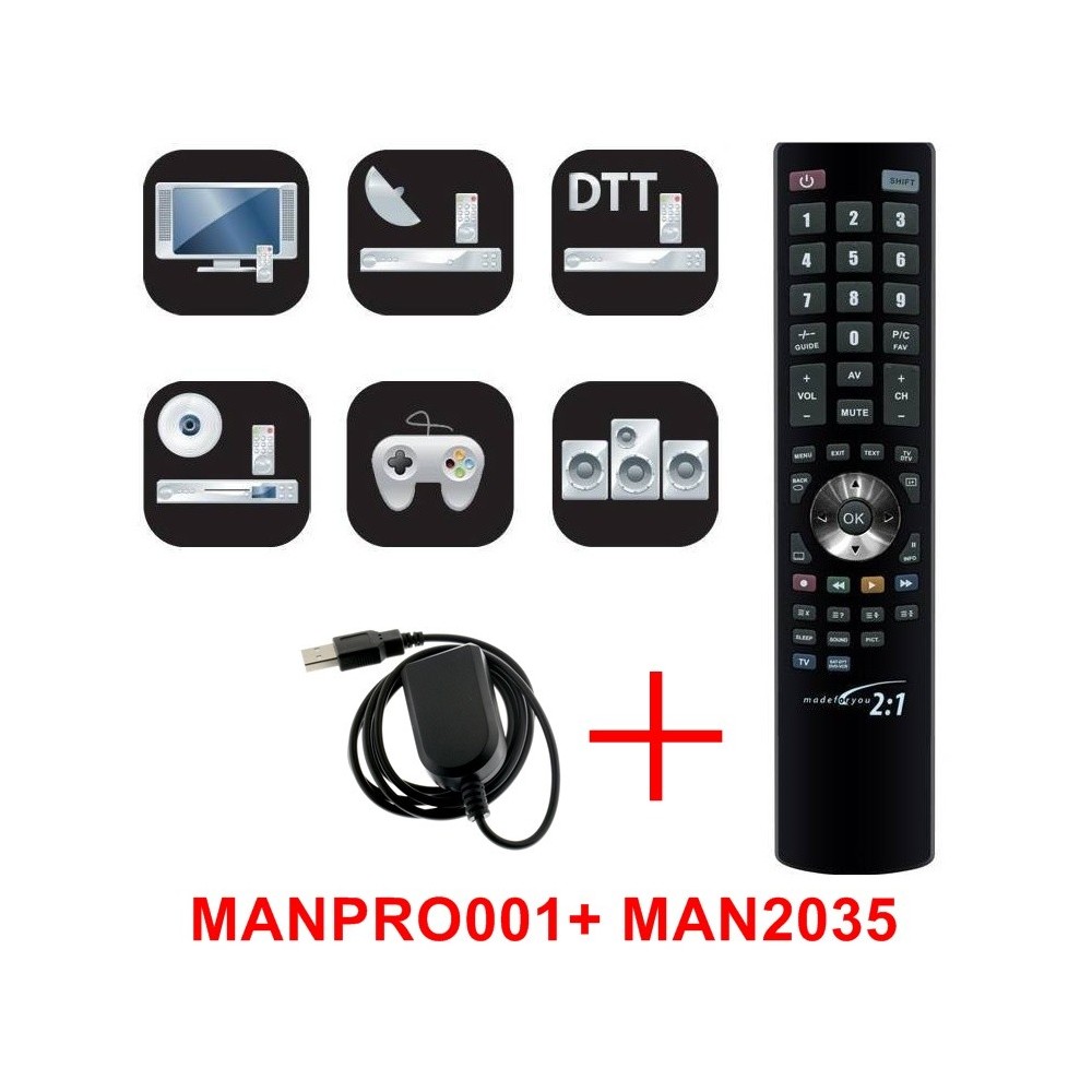 MANDO A DISTANCIA SUPERIOR ELECTRONICS 2 EN 1 UNIVERSAL PROGAMABLE