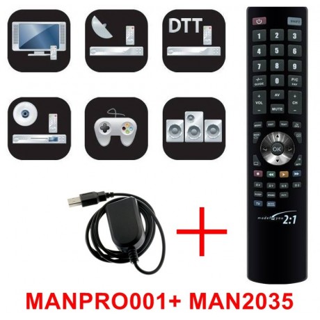 Programador NIMO-GBS para mandos a distancia + Mando universal MAN2035 programable por PC (2 en 1) - MANPRO001+ MAN2035