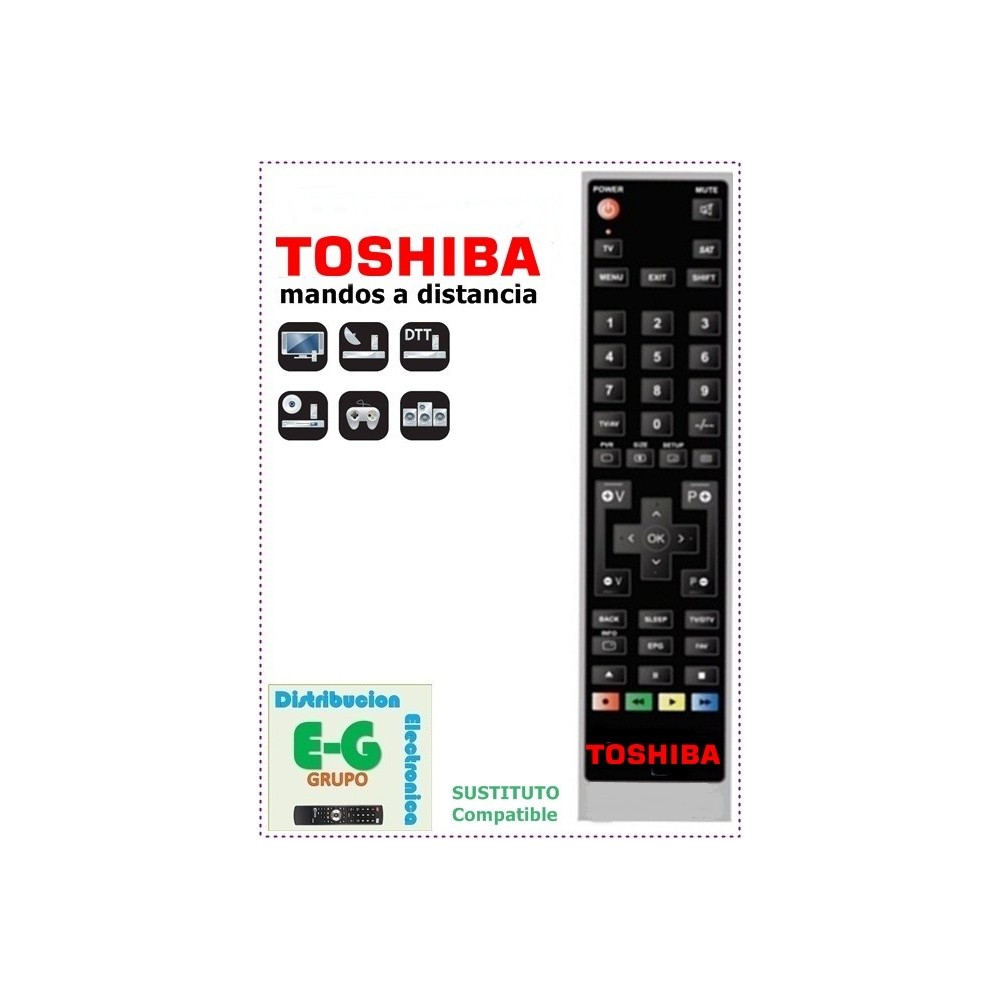 TOSHIBA Mando a Distancia sustituto del original