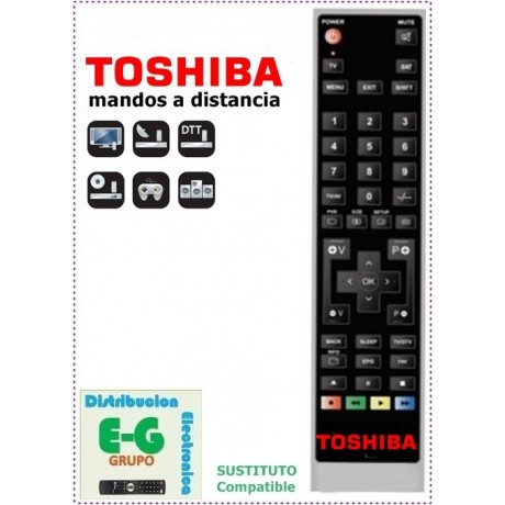 TOSHIBA Mando a Distancia sustituto del original