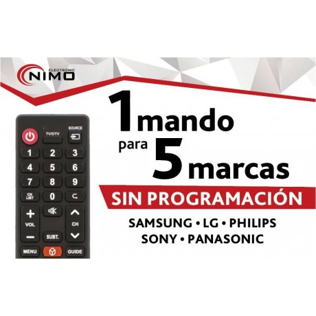 MAN3050 Mando directo para Televisión SAMSUNG, LG, SONY, PHILIPS, PANASONIC