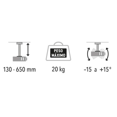 SOP083 Soporte de techo inclinable para Proyector 