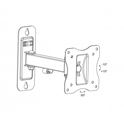 UWM-1023/2 Soporte de pared para TV LED/TFT de 10" a 23" con inclinación