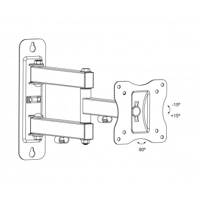 UWM-1023/3 Soporte para TV LED/TFT de 10" a 23" con inclinación