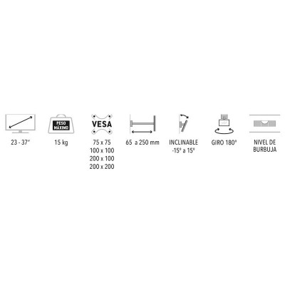 UWM-2342/2 Soporte para TV LED/TFT de 23" a 42" con inclinación