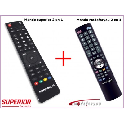 MAN2035+SUPERIOR 2EN1 Mando para televisión programables por PC (Lote 22 unidades+Programadores)