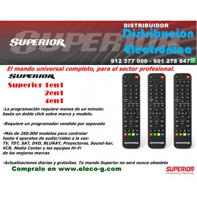 SUPERIOR 4:1 Mando Superior para televisión programable por PC 4:1