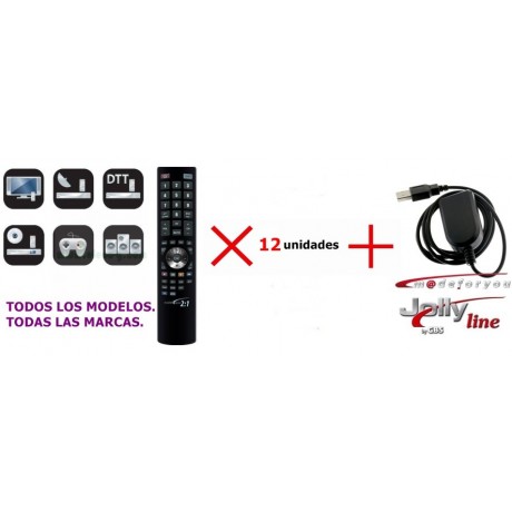 MAN2035 Mando para televisión programables por PC + USB IR (Lote 12 Mandos + 1 Programador)