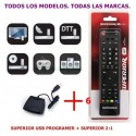 SUPERIOR 2EN1 Mando para televisión programables por PC + USB IR (Lote 6 Mandos + 1 Programador)