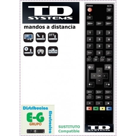 Mando a distancia para TD SYSTEMS, CONTROL remoto para SMART TV