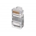 Conector RJ45 tipo "Easy" UTP CAT6 transparente (Bolsa 100 unidades) de Nimo - CON1051