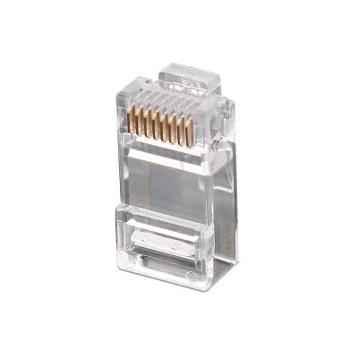 Conector RJ45 tipo "Easy" UTP CAT6 transparente (Bolsa 100 unidades) de Nimo - CON1051