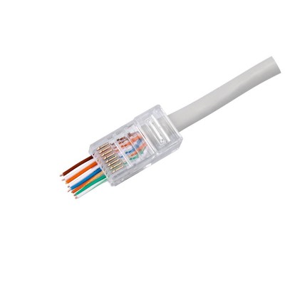 Conector RJ45 tipo "Easy" UTP CAT6 transparente (Bolsa 100 unidades) de Nimo - CON1051