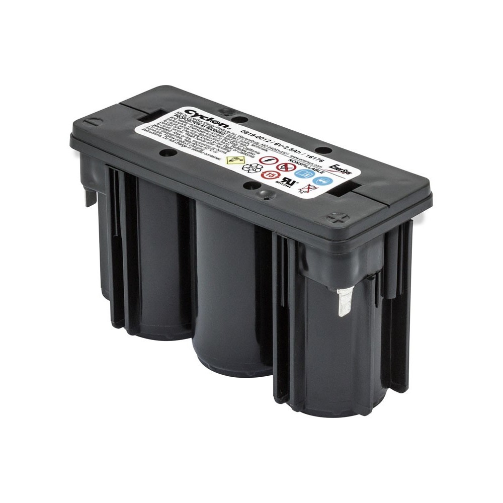 0819-0012 Batería plomo cilíndrica cyclon 6.0V/2.5Ah 0819-0012 Batería plomo cilíndrica cyclon 6.0V/2.5Ah