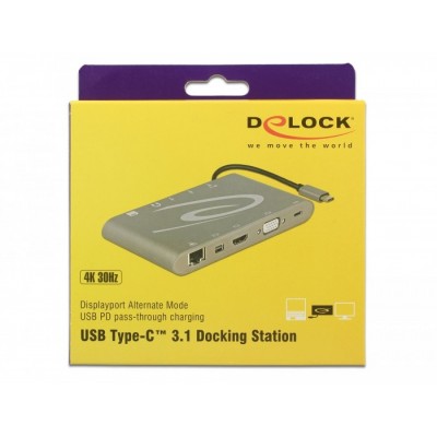 Estación de acoplamiento USB Type-C ™ 3.1 4K 30Hz gris oscuro 