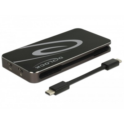 Delock Estación de acoplamiento USB Type-C™ 3.1 HDMI + DP + VGA 1080p, concentrador USB y función USB PD