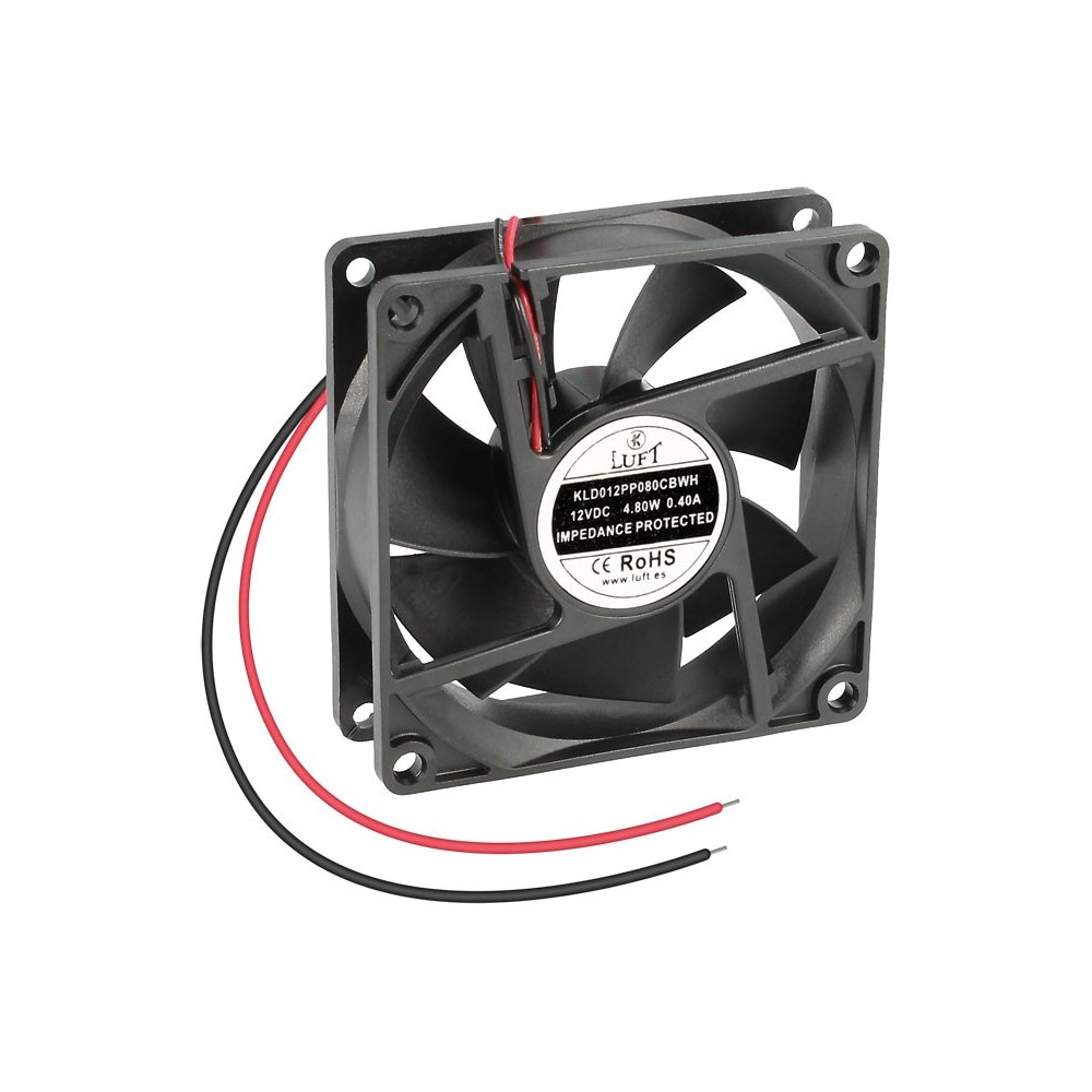 Ventilador metálico con rodamiento de bolas KLD012PP080CBWH Ventilador metálico con rodamiento de bolas KLD012PP080CBWH
