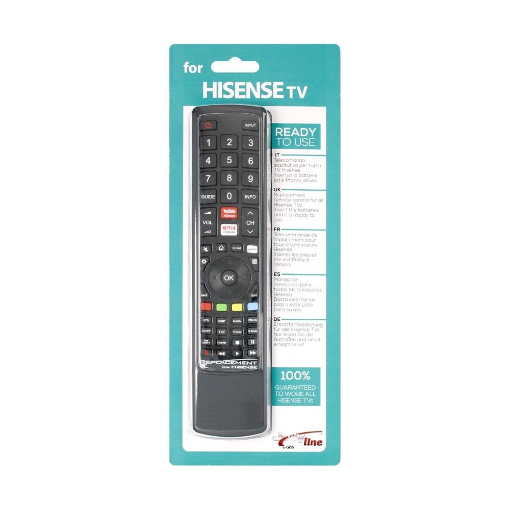 Mando Universal para TELEVISIÓN HISENSE