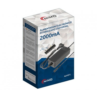 ALM171 - Alimentador Regulable Manual 9..24Vcc/36W/2.000mA Máximo