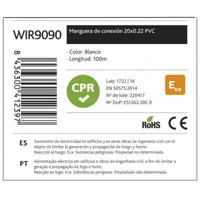 Rollo de Cable para alarma y portero con CPR - WIR9090