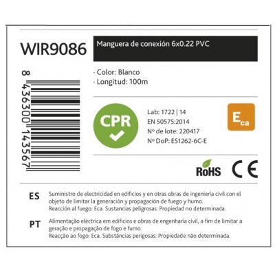 Rollo de Cable para alarma y portero con CPR - WIR9086