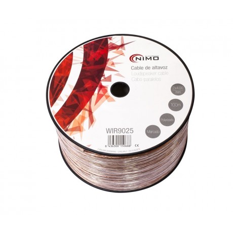 Rollo de cable de altavoz 2x4,0mm Libre de Oxígeno 100m de Nimo - WIR9025