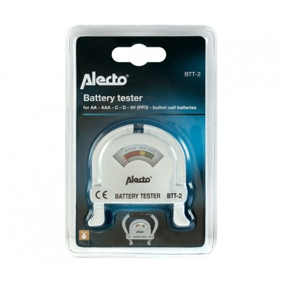 Tester-Comprobador de baterías AA, AAA, C, D y 9V de Alecto -  BTT-2