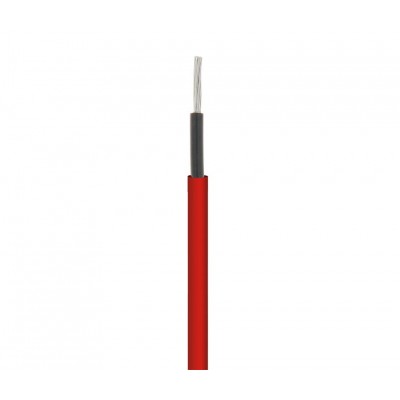 Cable para energía solar cobre estañado XLPE LSZH 100m color rojo