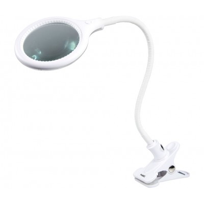 FL-20LED Lupa con pinza para mesa y luz LED, 3 dioptrías x1.75