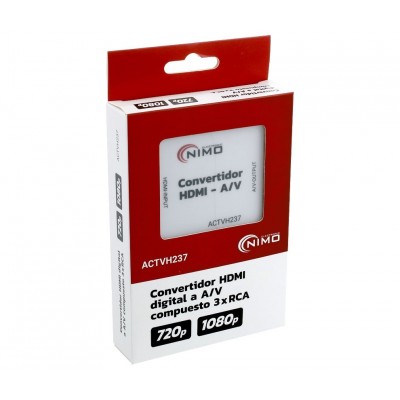 Convertidor de audio-video digital HDMI a compuesto 3xRCA de Nimo - ACTVH237