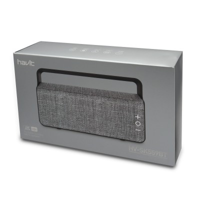 Altavoz Bluetooth diseño tela con asa SK559BT Negro / Gris