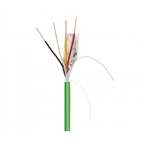Rollo de Cable tipo BUS/KNX blindado LSZH, Cobre 4 hilos 100M - WIR9171