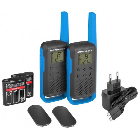 MOTOROLA MOTO-T62 Walkie-talkies de 16 canales 8Kms Color Azul