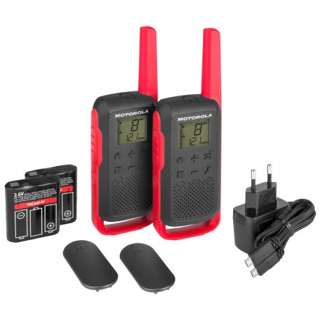 MOTOROLA MOTO-T62 Walkie-talkies de 16 canales 8Kms Color Rojo