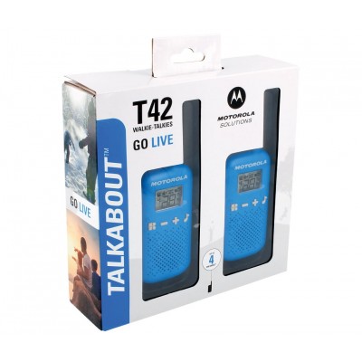 MOTOROLA TALKABOUT T42 Conjunto de 2 walkie-talkies 16 canales 4Kms