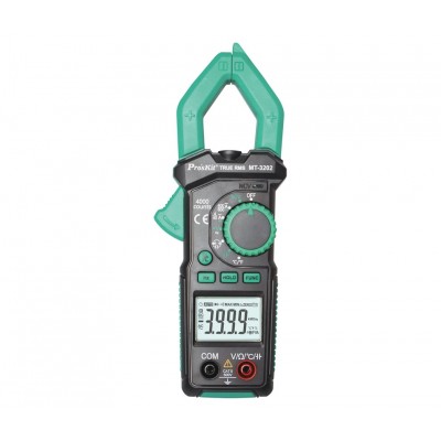 MT-3202 - Pinza Amperimétrica AC, Voltaje AC/DC 3 3/4 Dígitos True RMS de proskit