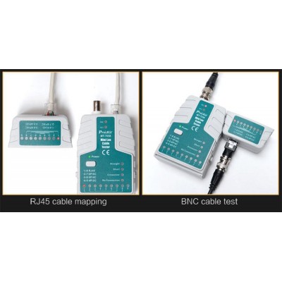 MT7058 Mini tester de redes RJ y BNC con detector de voltaje de Proskit