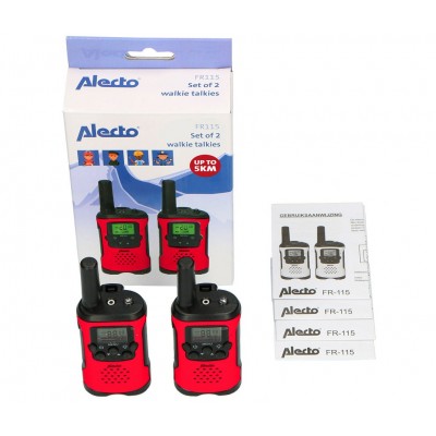 ALECTO Conjunto de 2 walkie-talkies 8 canales 7km FR-115RD