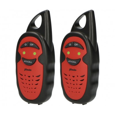 ALECTO FR-05 Conjunto de 2 walkie-talkies simplificado 3 canales 3km color Rojo y negro