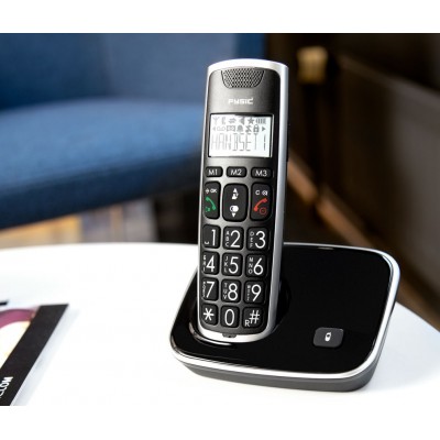 FYSIC FX-6020 Teléfono Duo inalámbrico con teclas grandes Compatible con audífonos