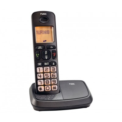 FYSIC FX-5500 Teléfono inalámbrico con teclas grandes con luz y Compatible con audífonos