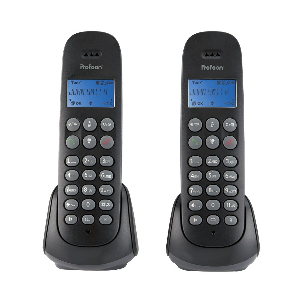 PROFOON PDX-300 DUO Conjunto de dos teléfonos inalámbricos DECT-GAP