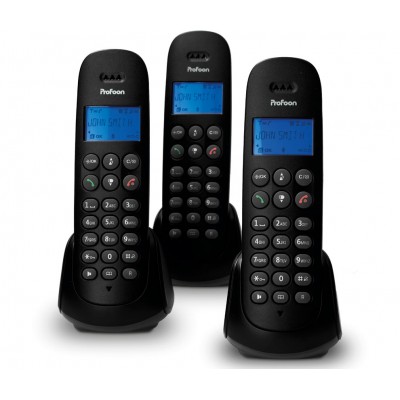 PROFOON PDX-300 TRIPLE Conjunto trío de teléfonos inalámbricos DECT-GAP